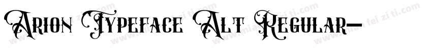 Arion Typeface Alt Regular字体转换